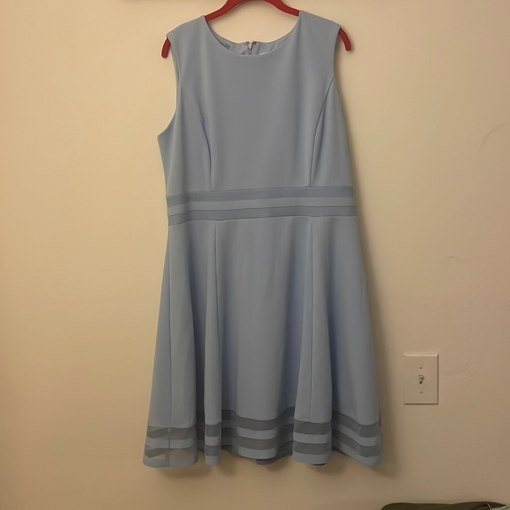 NWT SZ 16 Calvin Klein Powder Blue dress